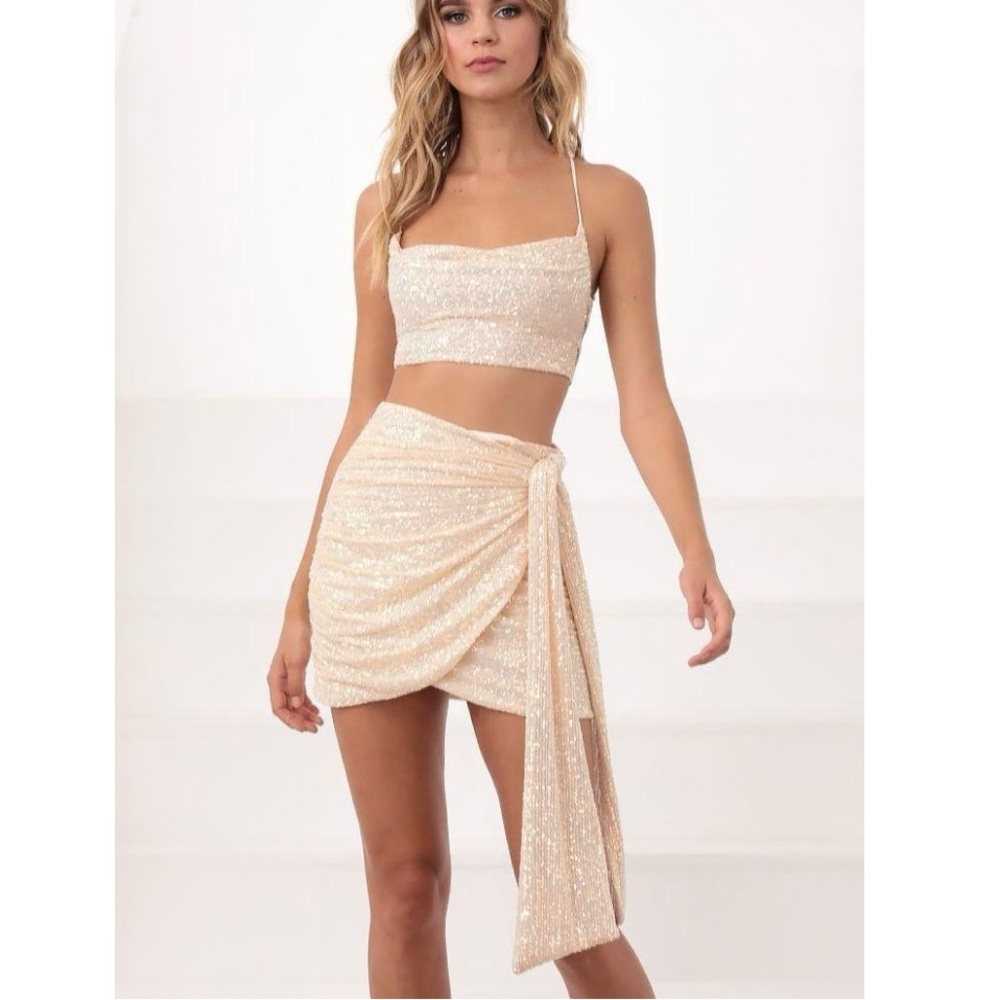Lucy in the Sky Champagne Sequin Set